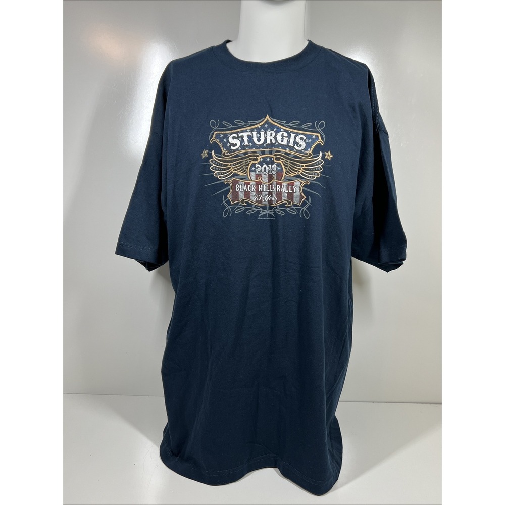 NWT 2013 Sturgis Black Black Hills Rally Motorcycle Ride Bike Unisex SZ 2XL